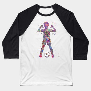 Boy Soccer Player Baseball T-Shirt